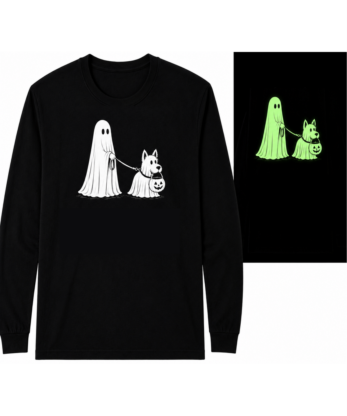 Halloween Dog Walkers Long Sleeve T-Shirt