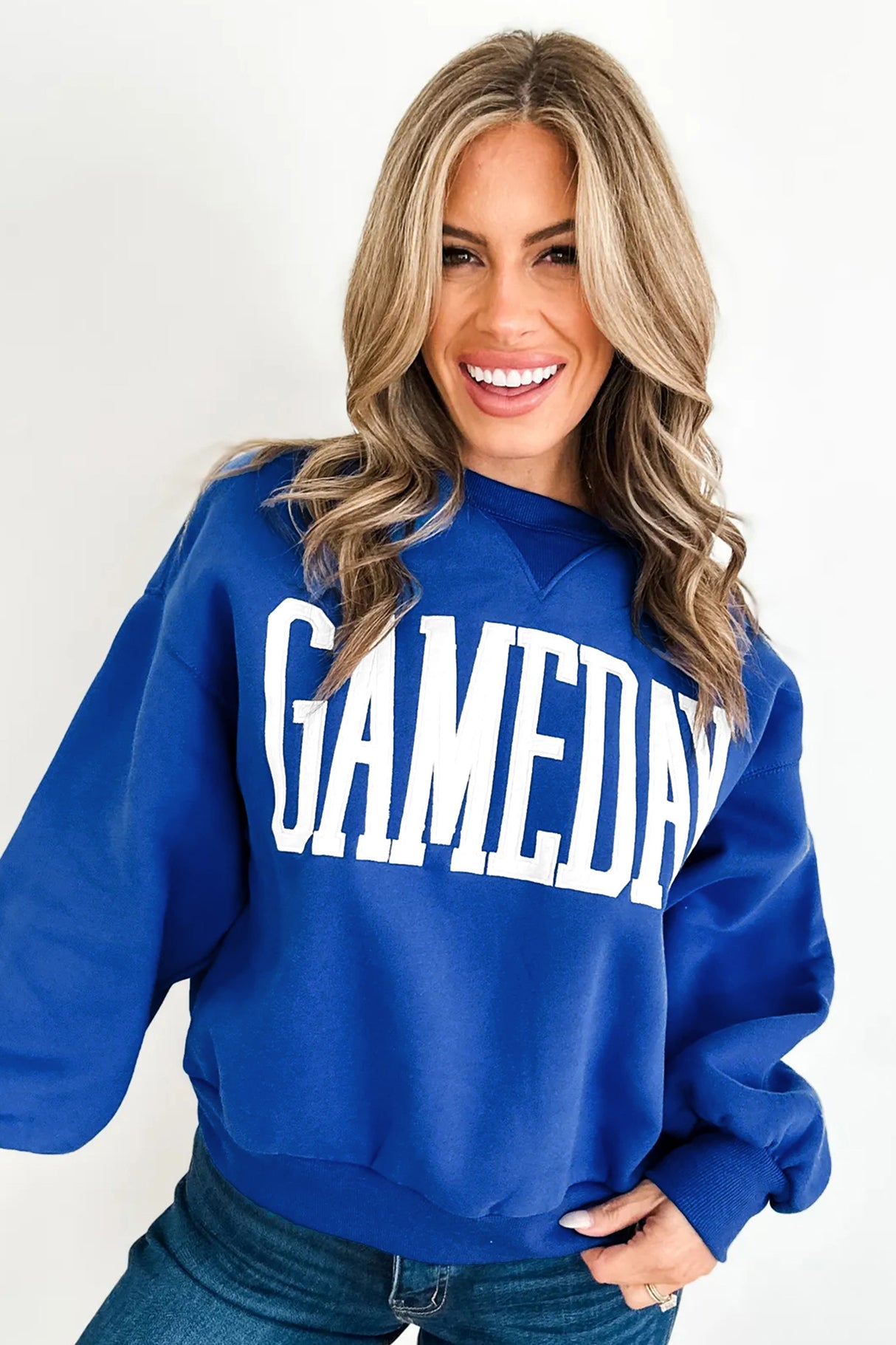 GAMEDAY Embroidered Patch Sweatshirt