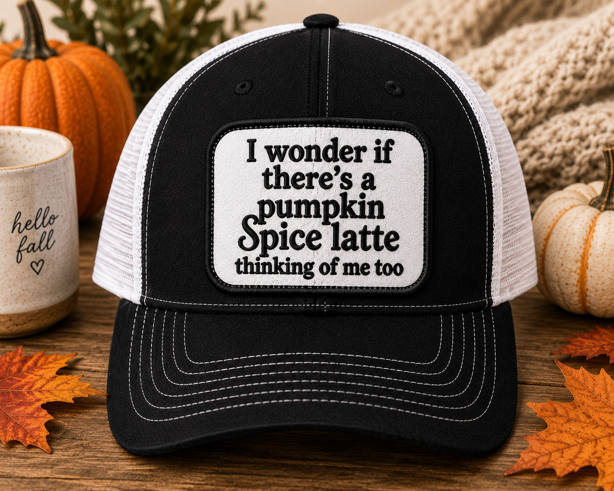 I Wonder Pumpkin Spice Trucker Hat