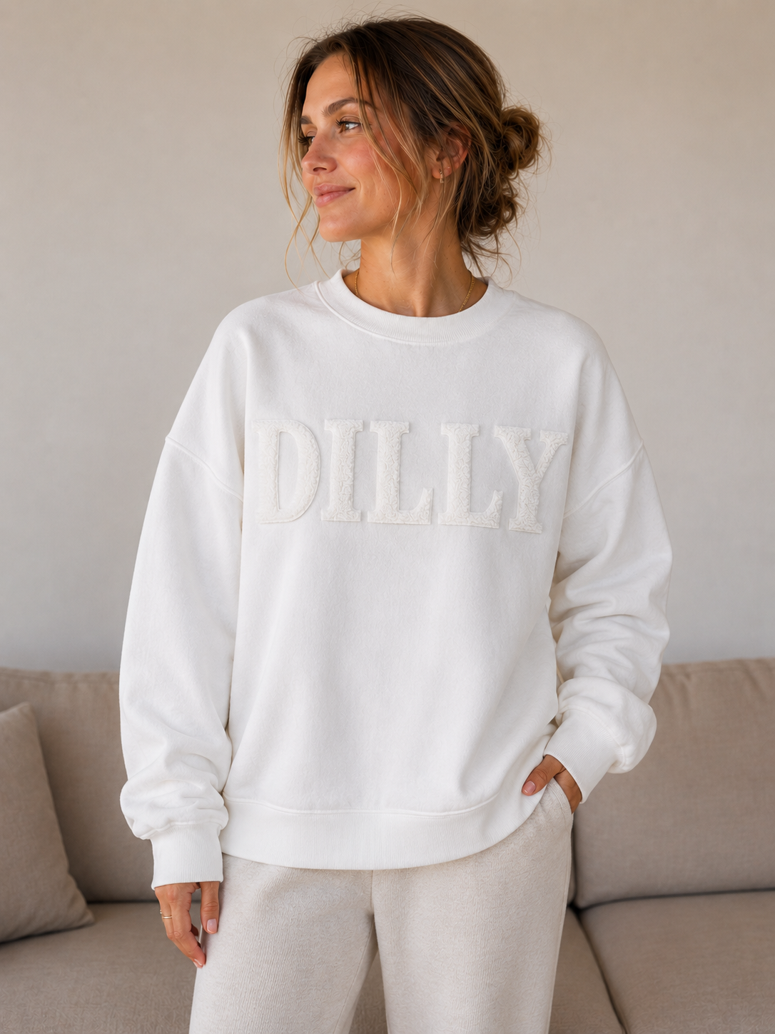 Dilly Chenille Relaxed Fit Sweatshirt