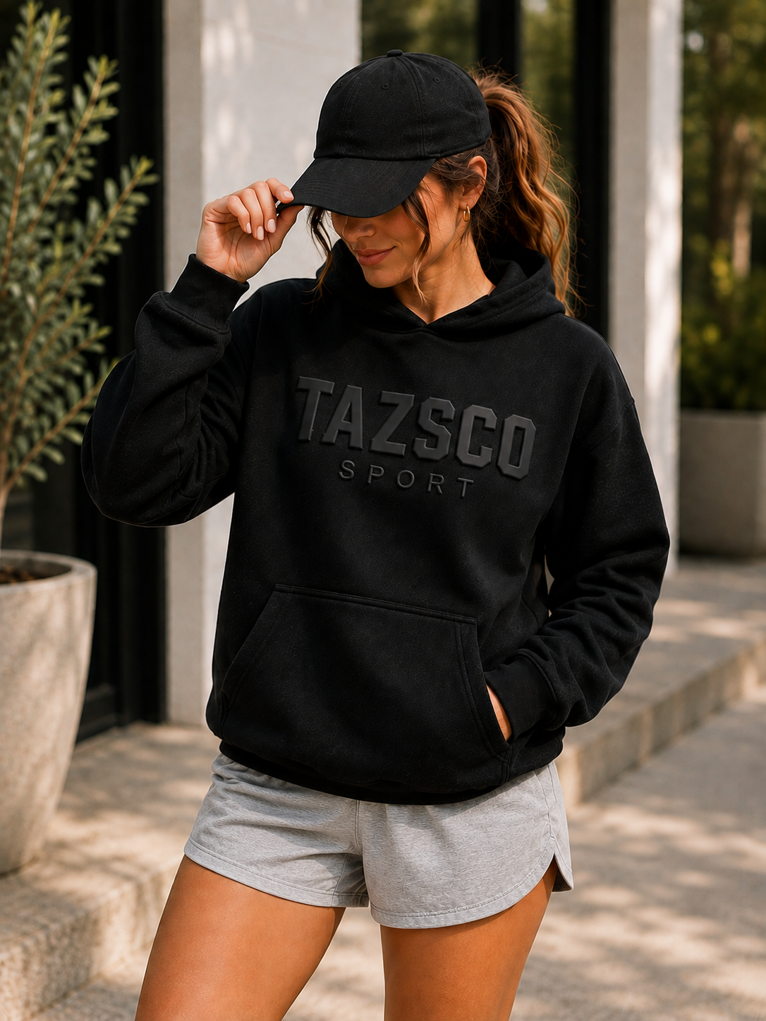 TAZSCO Hoodie with Puff Print