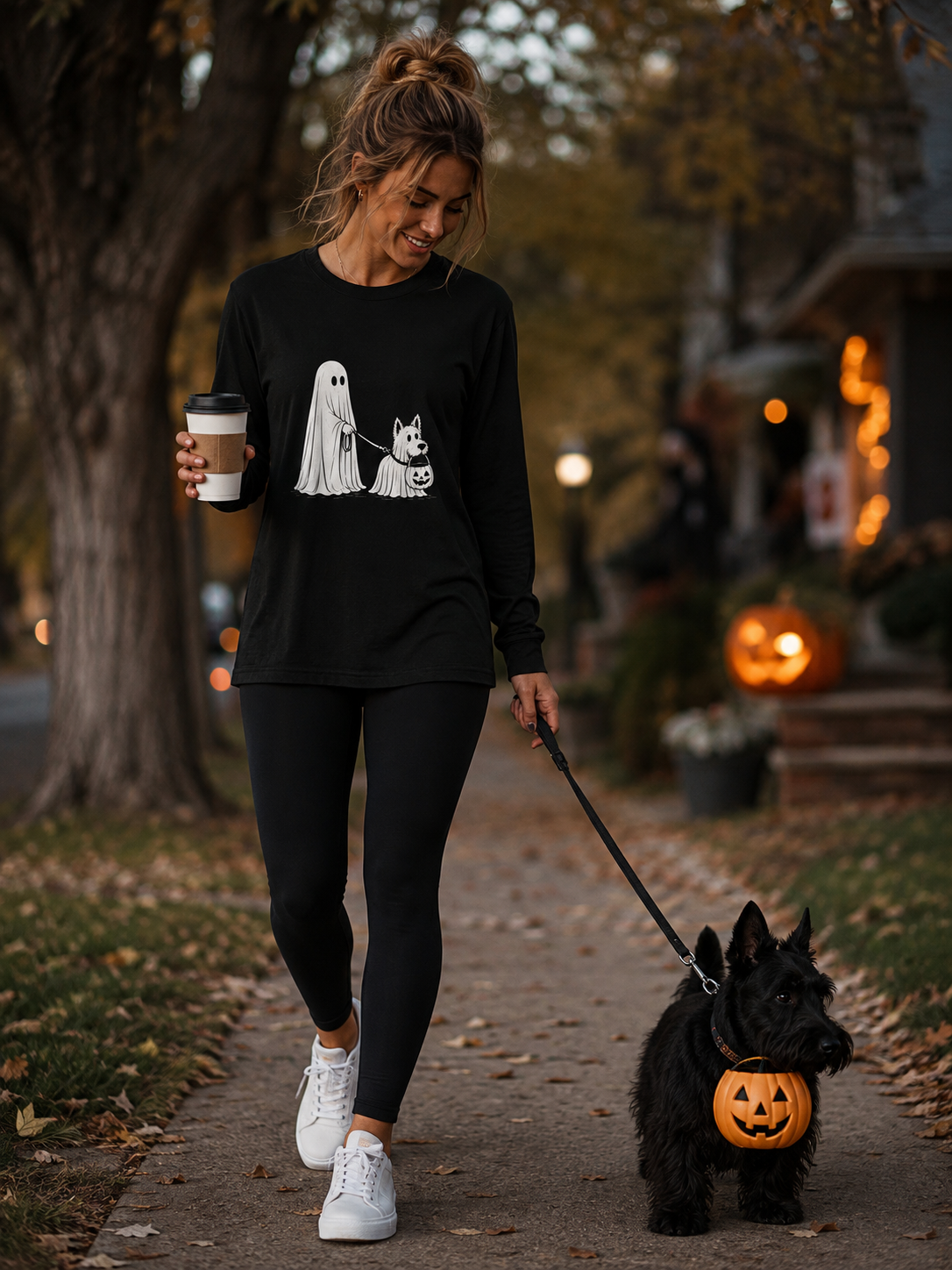 Halloween Dog Walkers Long Sleeve