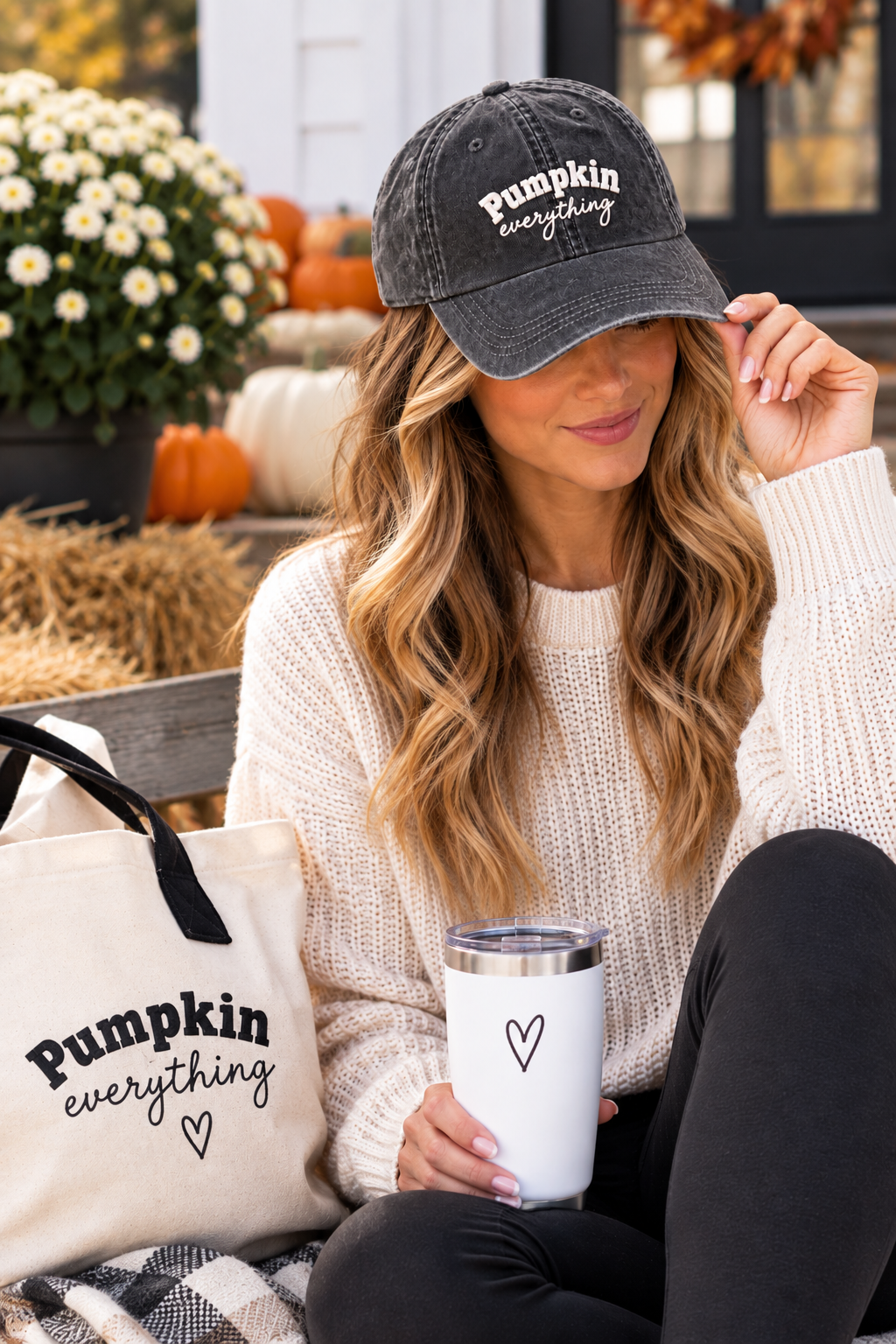 Fall Pumpkin Everything Washed Twill Baseball Cap